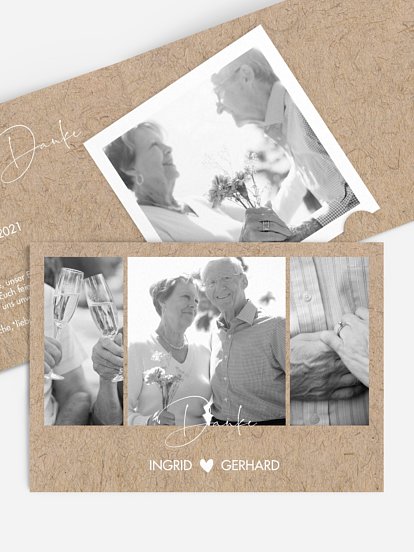 Danksagung zur Goldenen Hochzeit Crafty