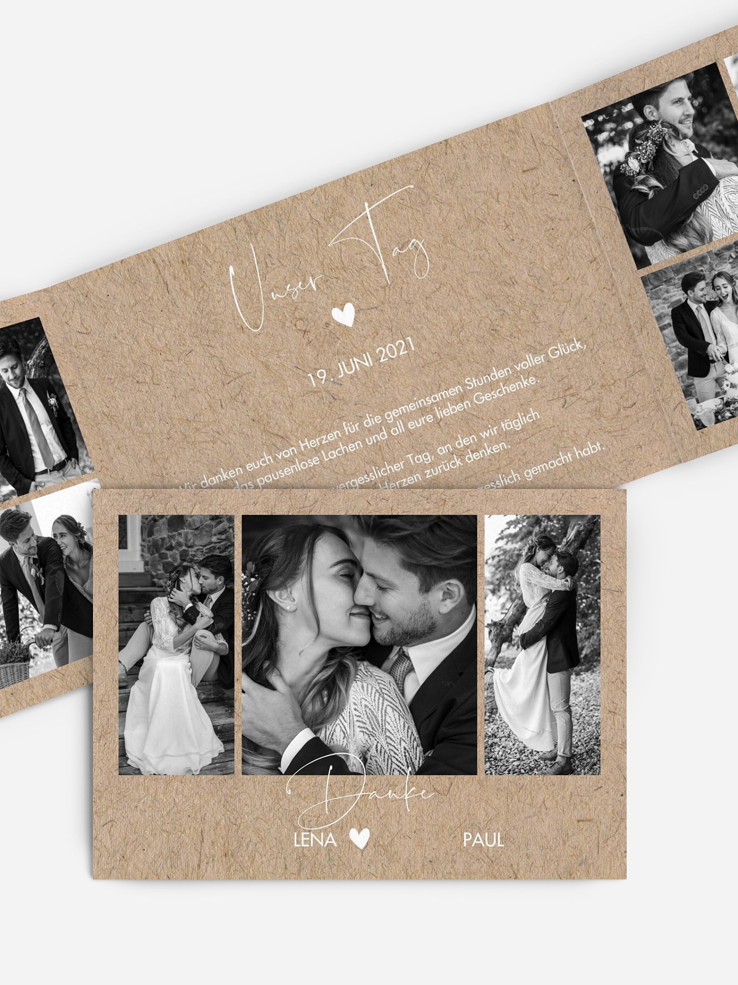 Dankeskarte Hochzeit Crafty