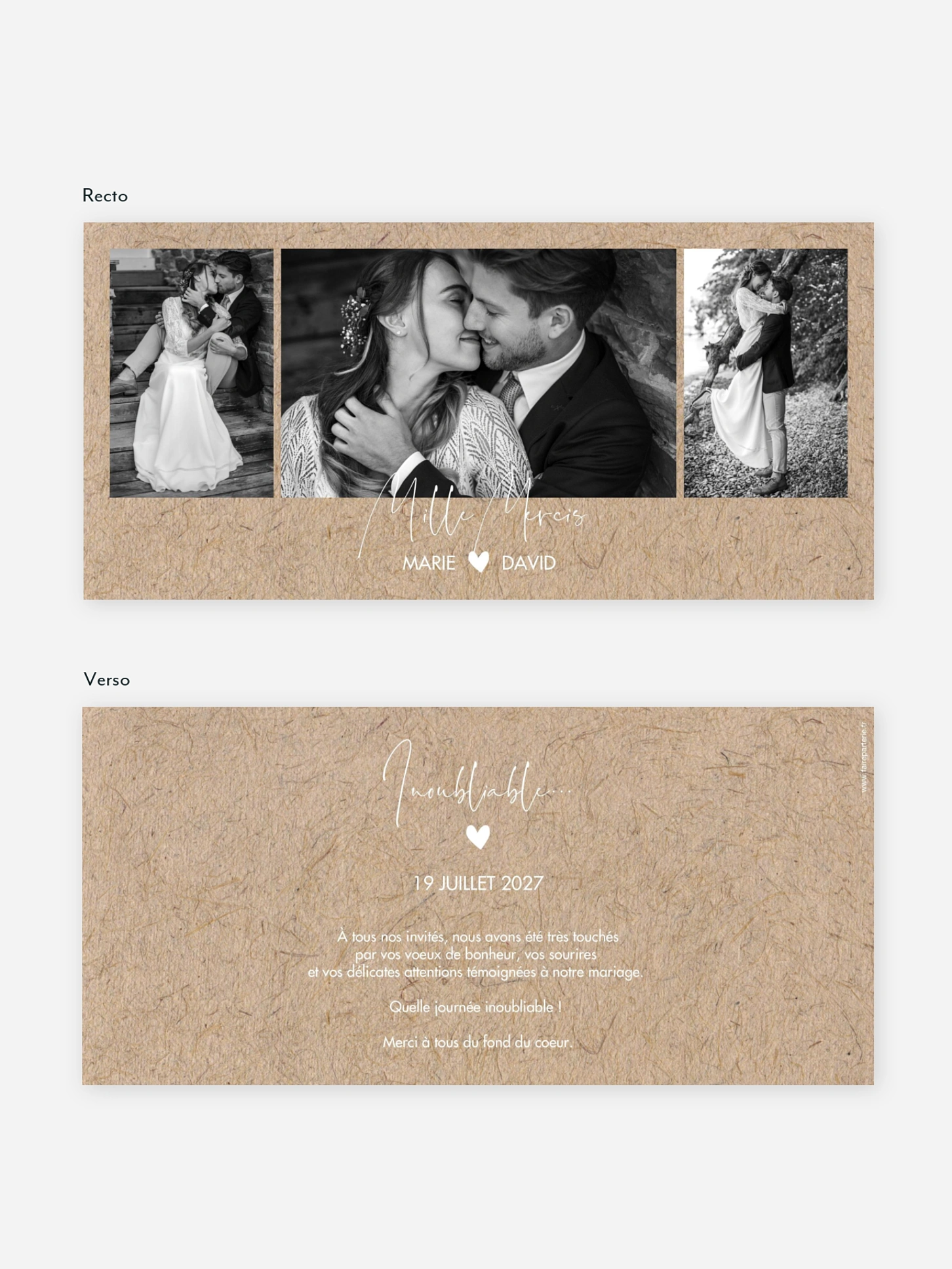 Carte de remerciements Crafty