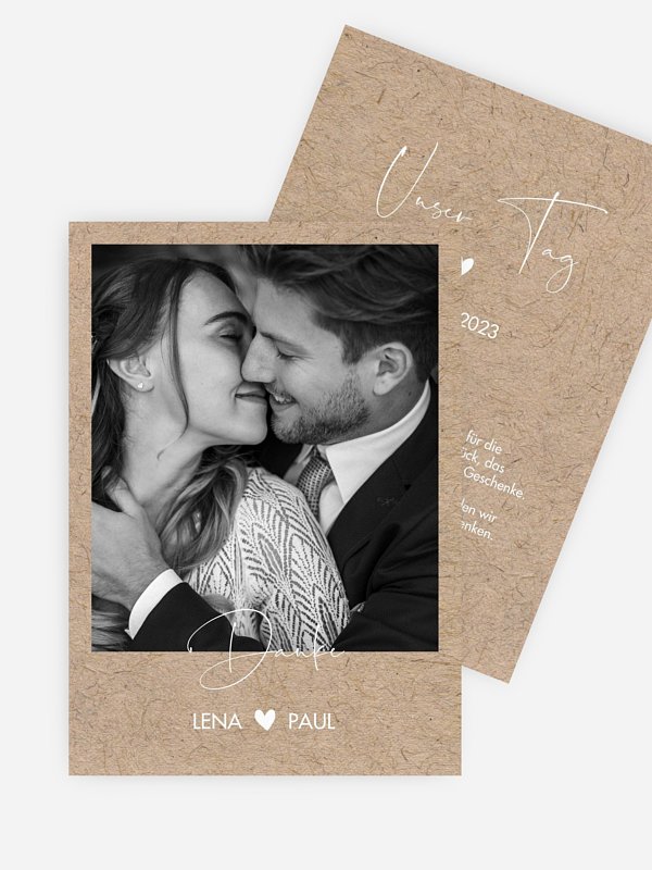 Dankeskarte Hochzeit Crafty