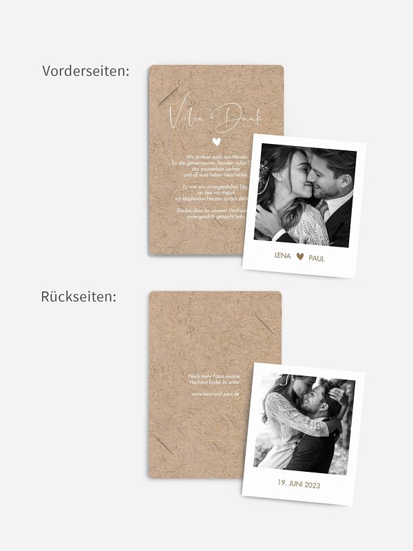 Dankeskarte Hochzeit Crafty