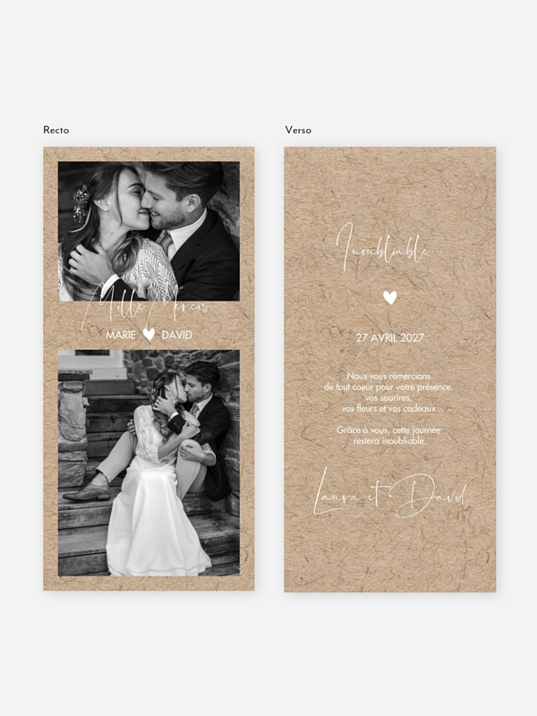 Carte de remerciements Crafty