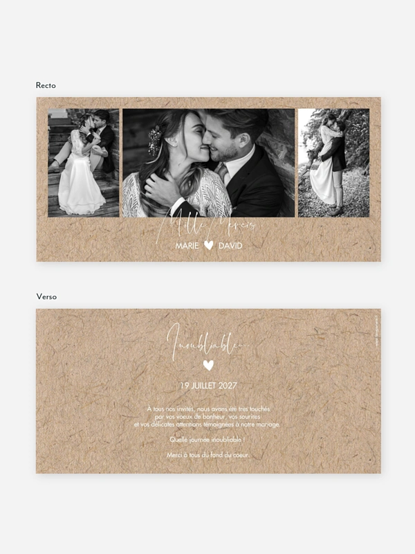 Carte de remerciements Crafty
