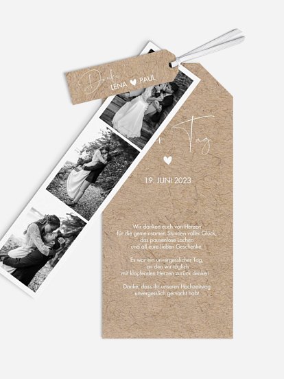 Dankeskarte Hochzeit Crafty