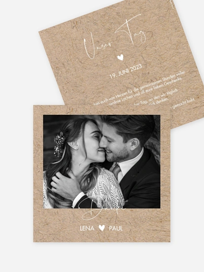 Dankeskarte Hochzeit Crafty