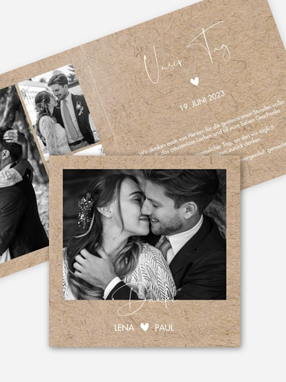 Dankeskarte Hochzeit Crafty