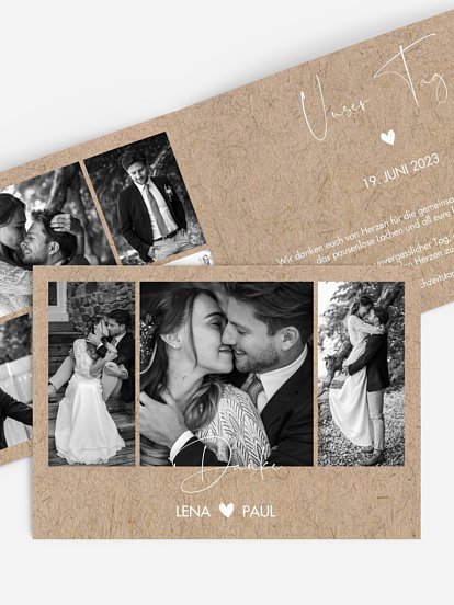 Dankeskarte Hochzeit Crafty