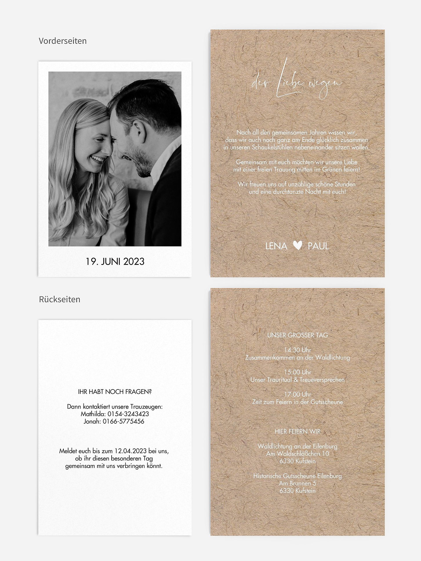 Hochzeitseinladung Crafty