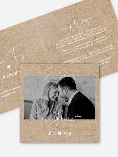 Hochzeitseinladung Crafty