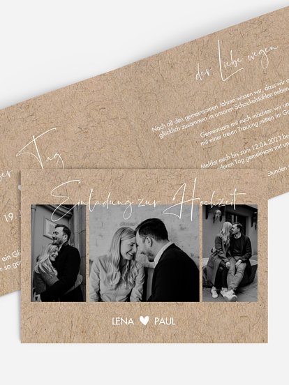 Hochzeitseinladung Crafty