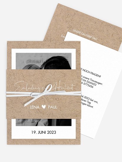 Hochzeitseinladung Crafty