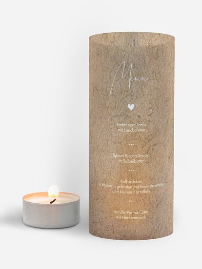 Menükarte Hochzeit Crafty