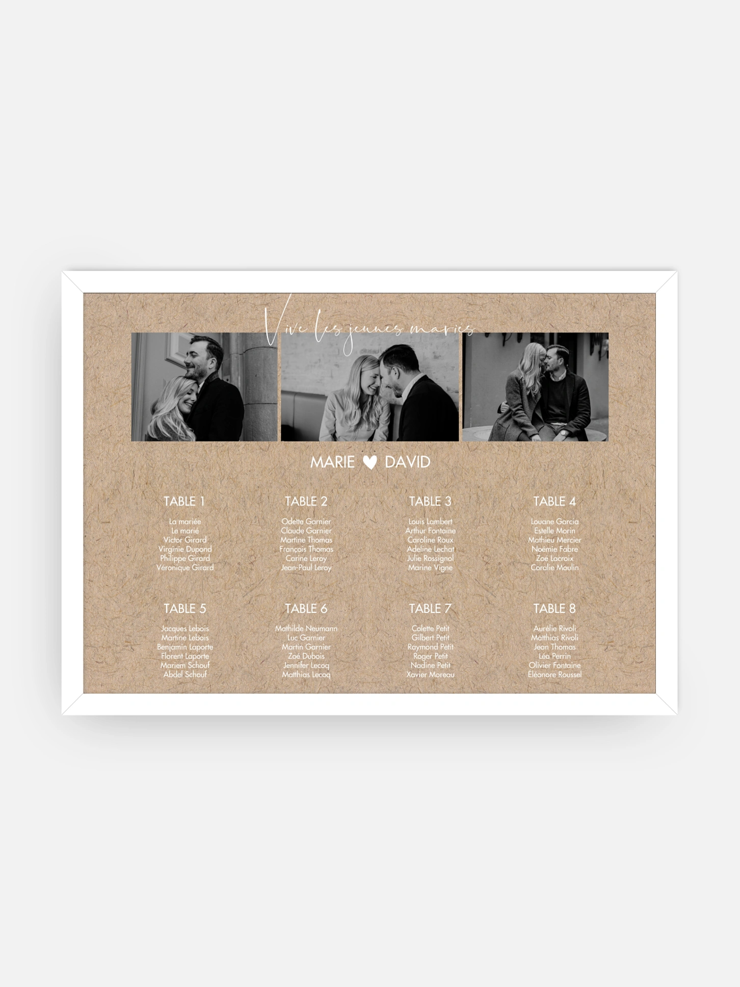 Poster plan de table mariage Crafty