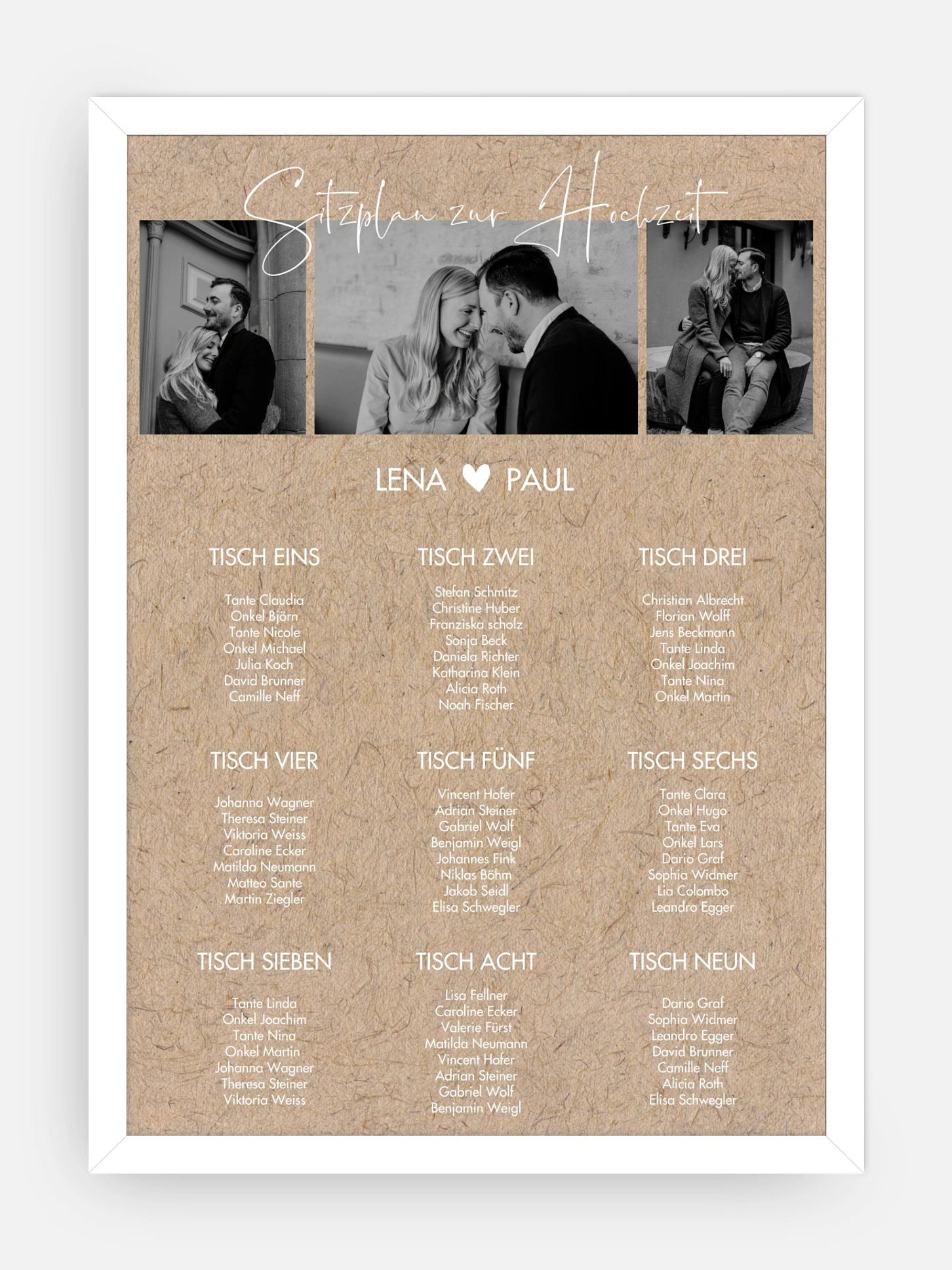 Sitzplan Plakat Crafty