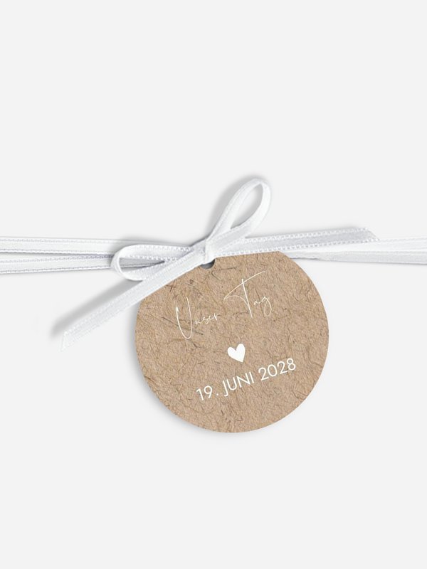 Anhänger mit Band zur Hochzeit Crafty
