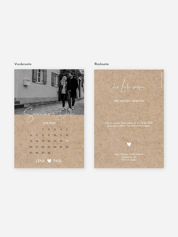 Save-the-Date Karte Crafty