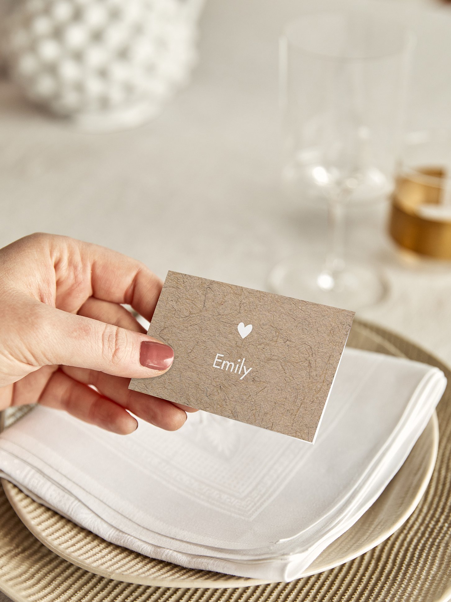 Tischkarte Hochzeit Crafty