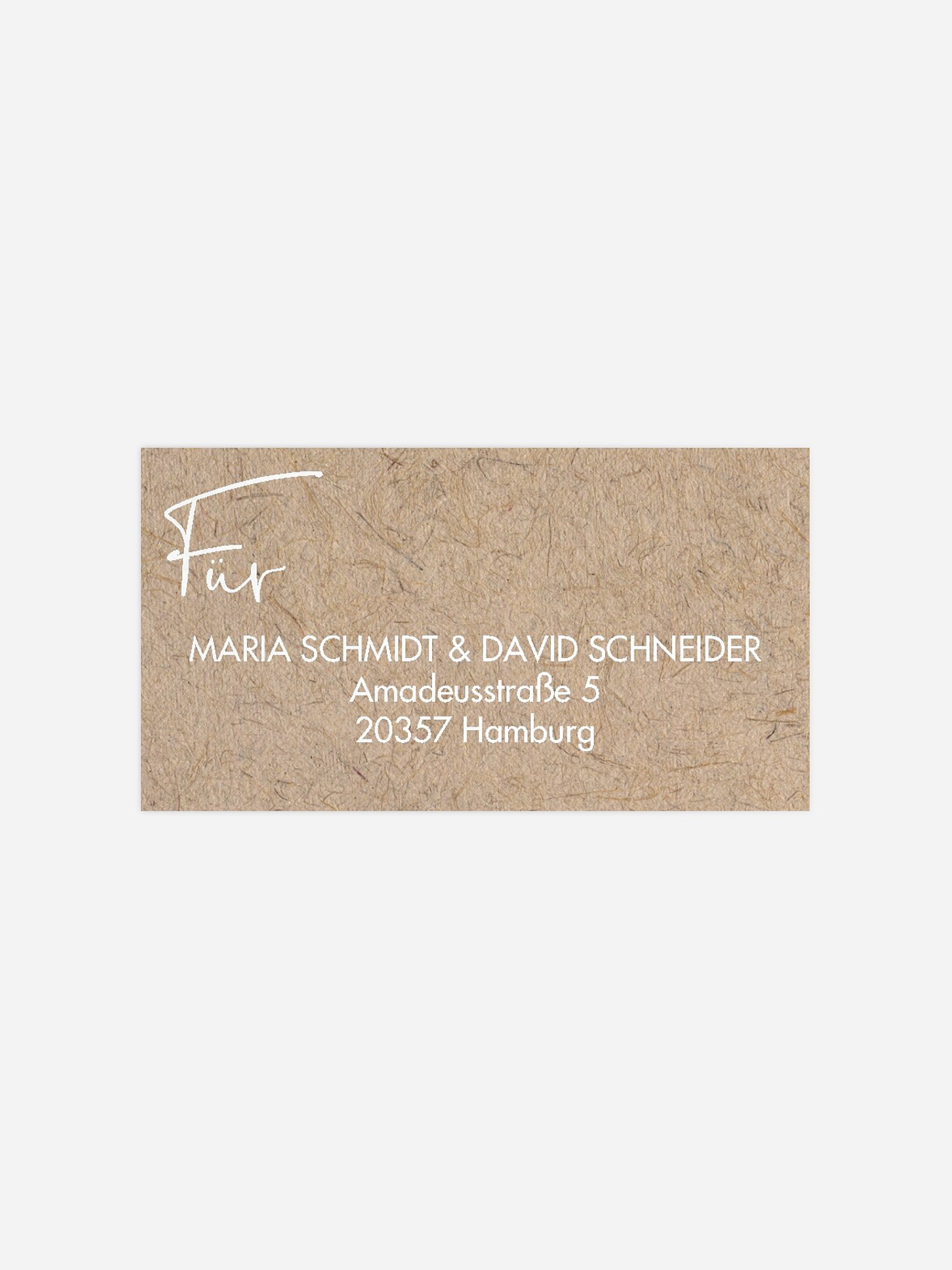Empfängeraufkleber Hochzeit Crafty
