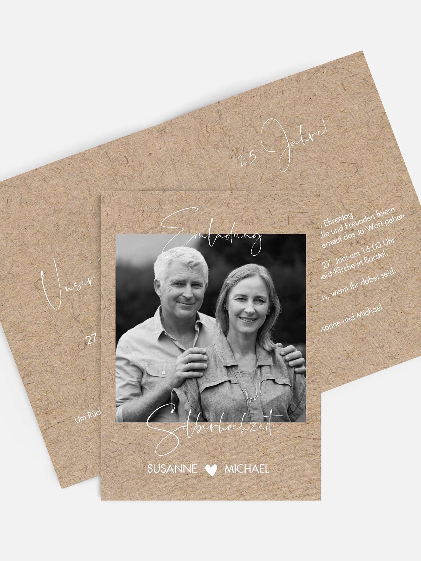 Einladung zur Silberhochzeit Crafty