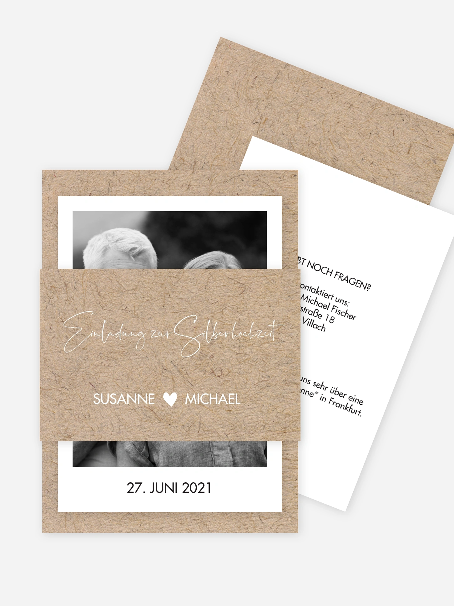 Einladung zur Silberhochzeit Crafty