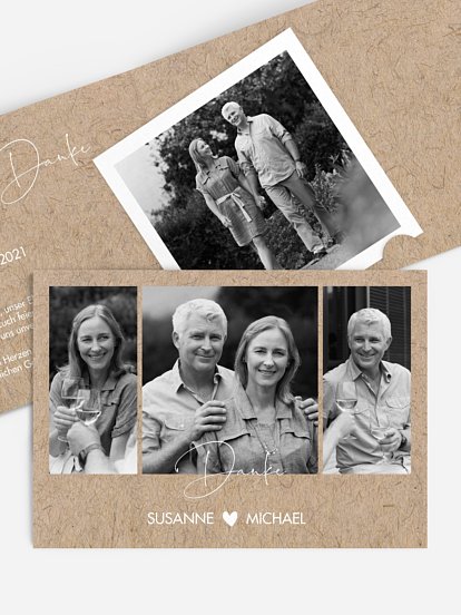 Danksagung zur Silberhochzeit Crafty