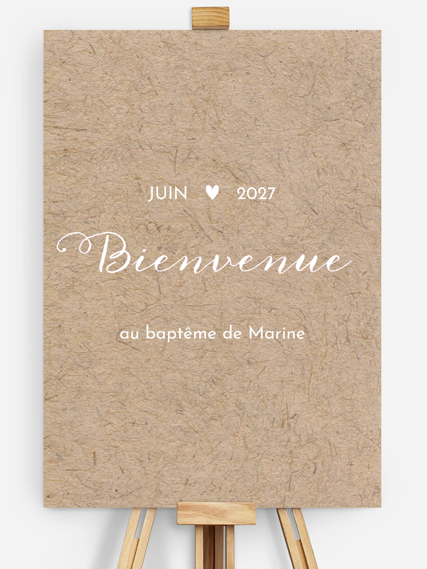 Poster bienvenue baptême Crafty