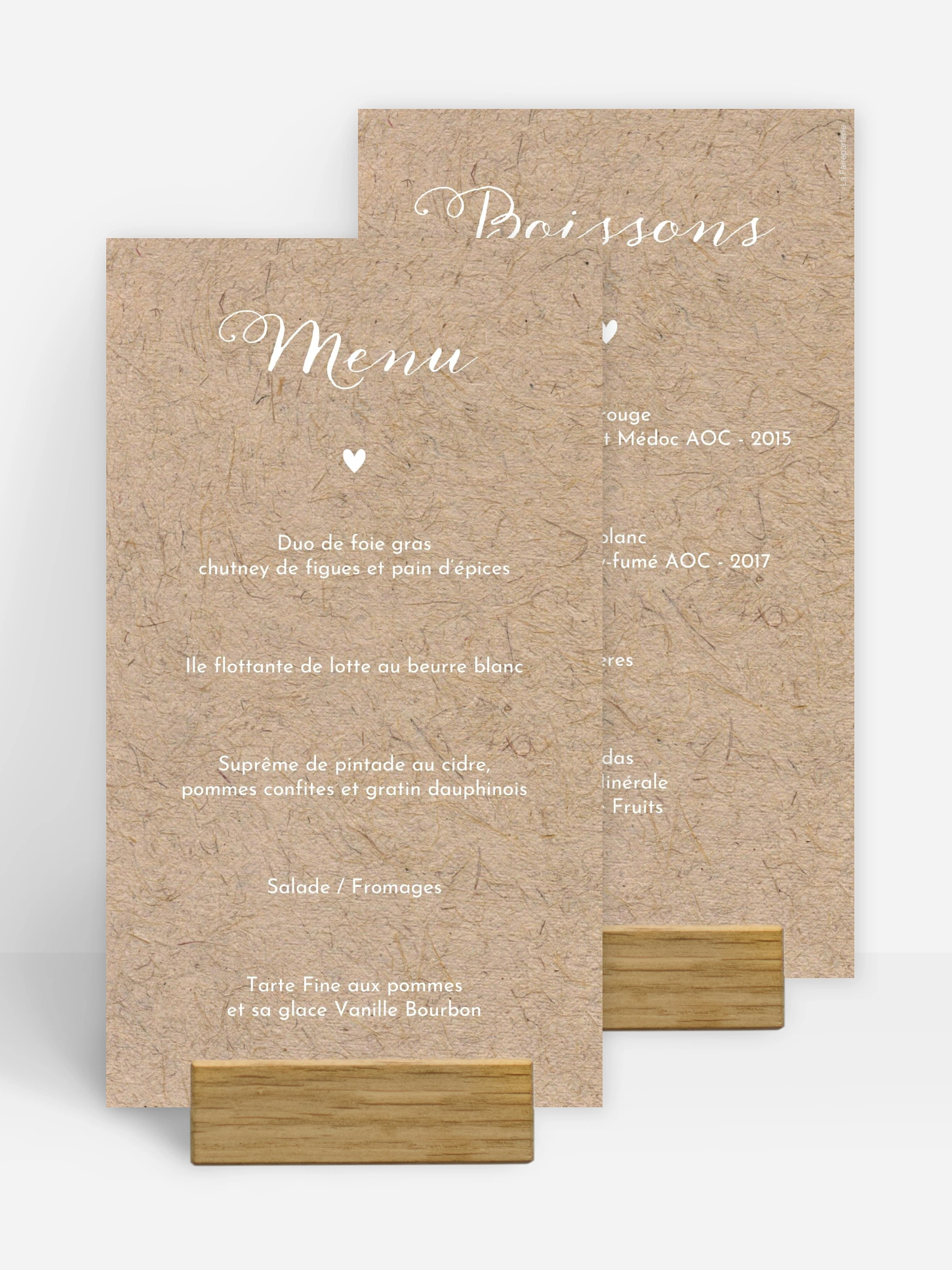 Menu baptême Crafty