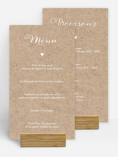 Menu baptême Crafty