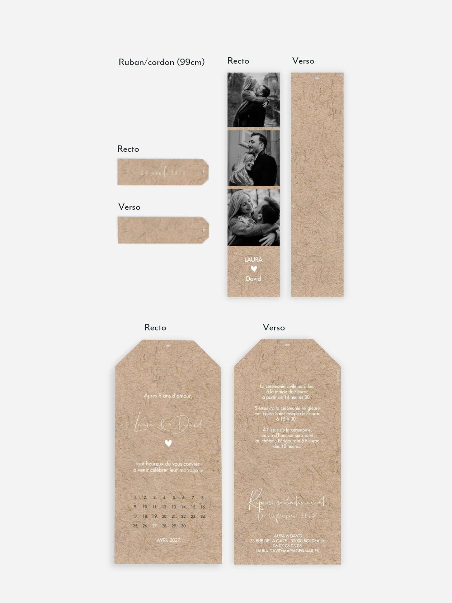 Faire-part de mariage Crafty