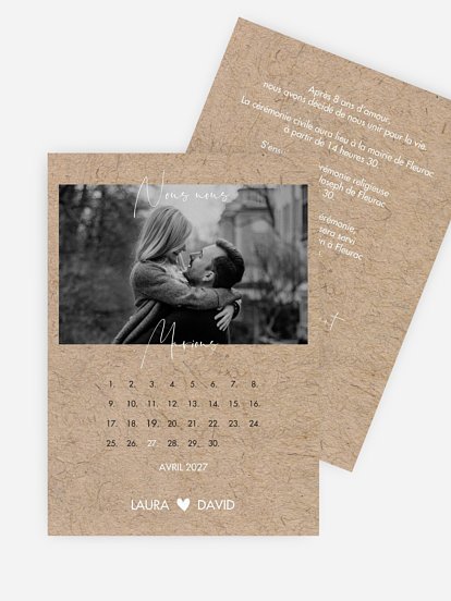 Faire-part de mariage Crafty