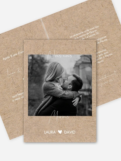 Faire-part de mariage Crafty