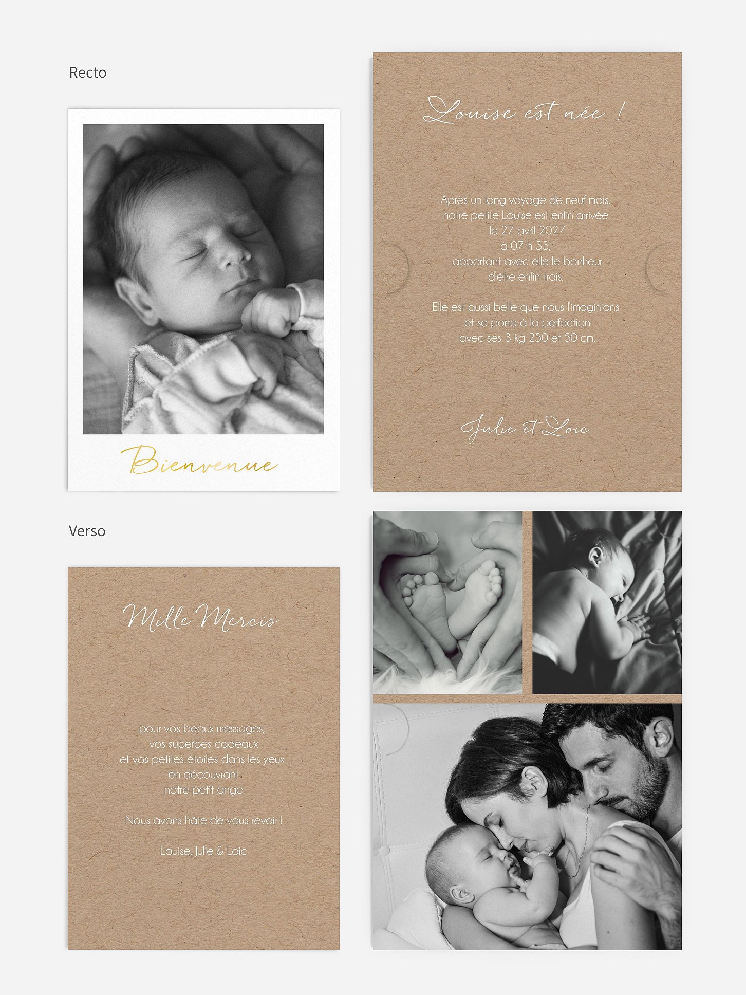 Faire-part naissance Bonheur éternel