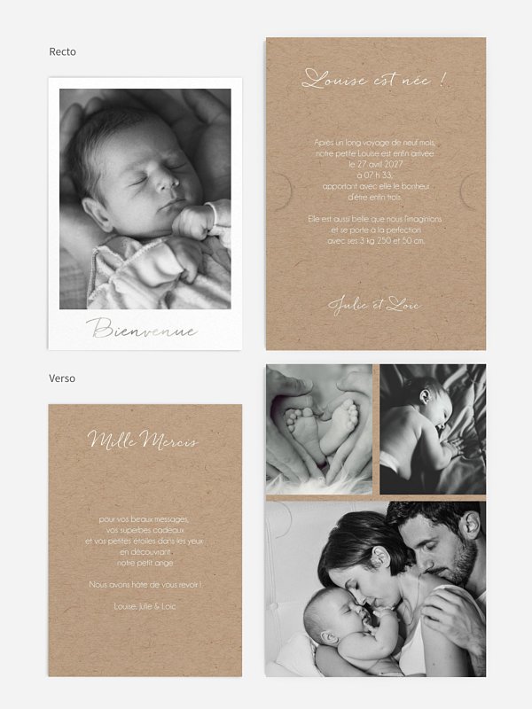 Faire-part naissance Bonheur éternel