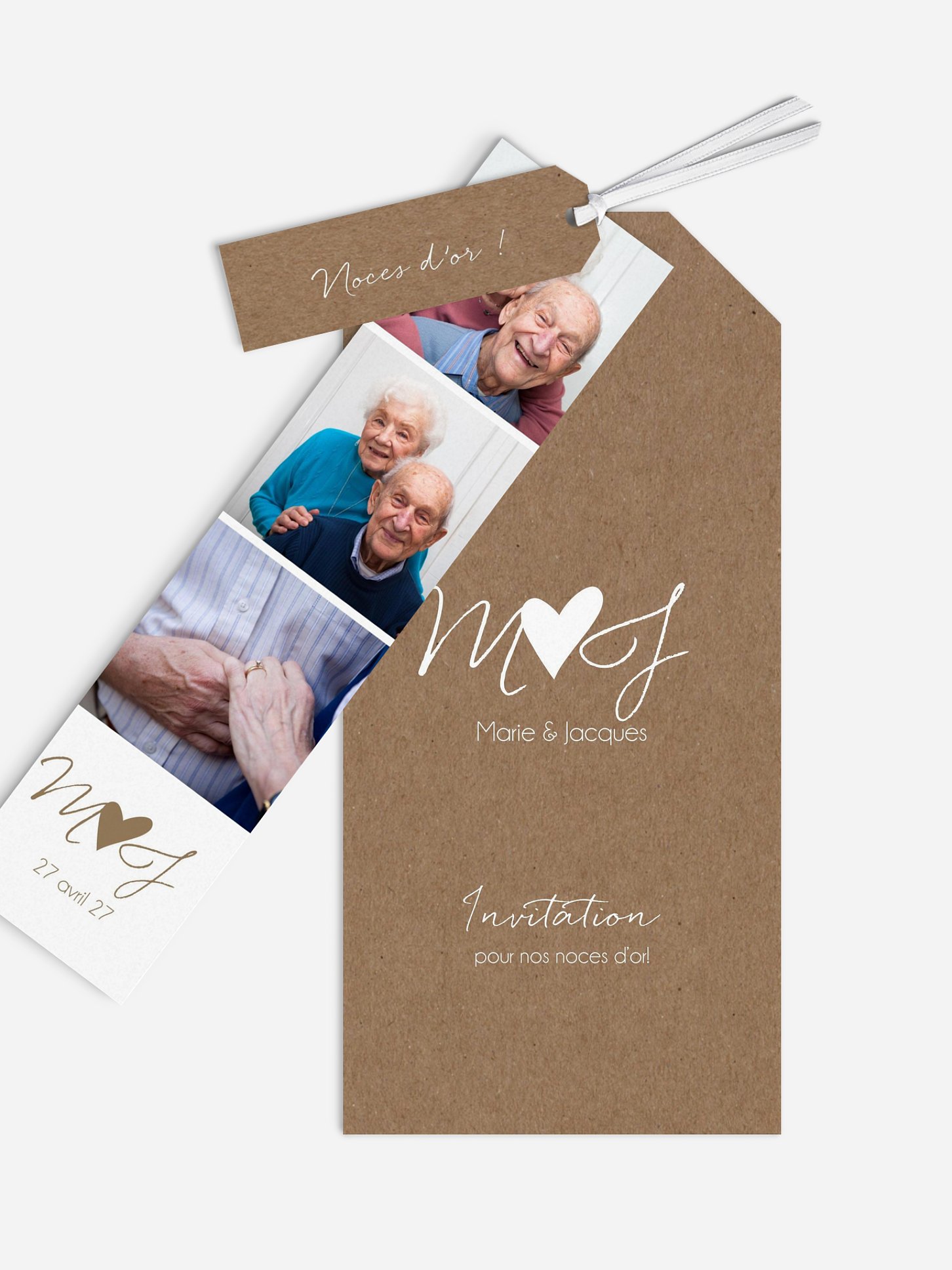 Invitation anniversaire mariage 50 ans Bonheur éternel