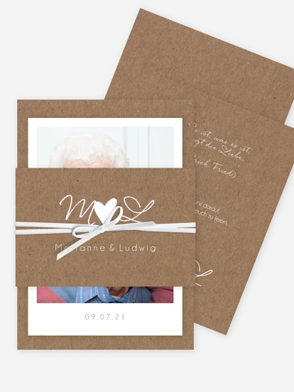 Einladung zur Goldenen Hochzeit Liebesglück
