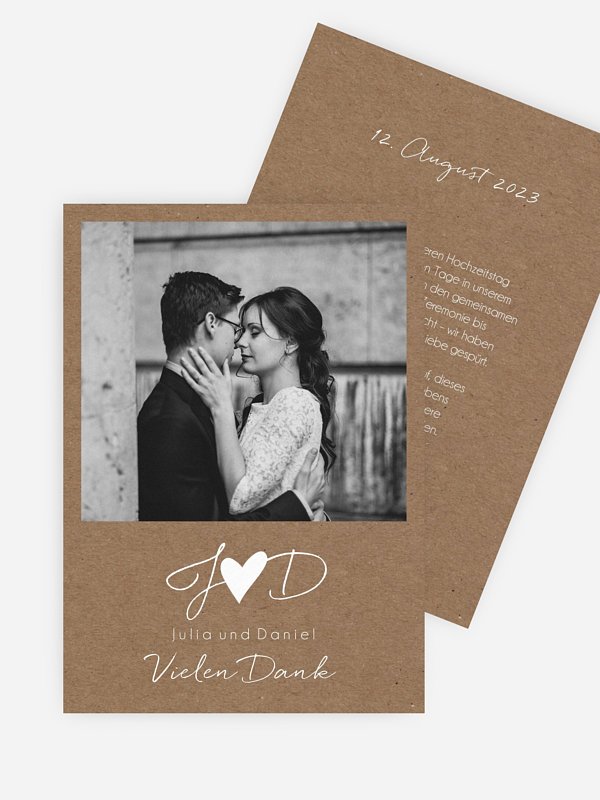Dankeskarte Hochzeit Liebesglück