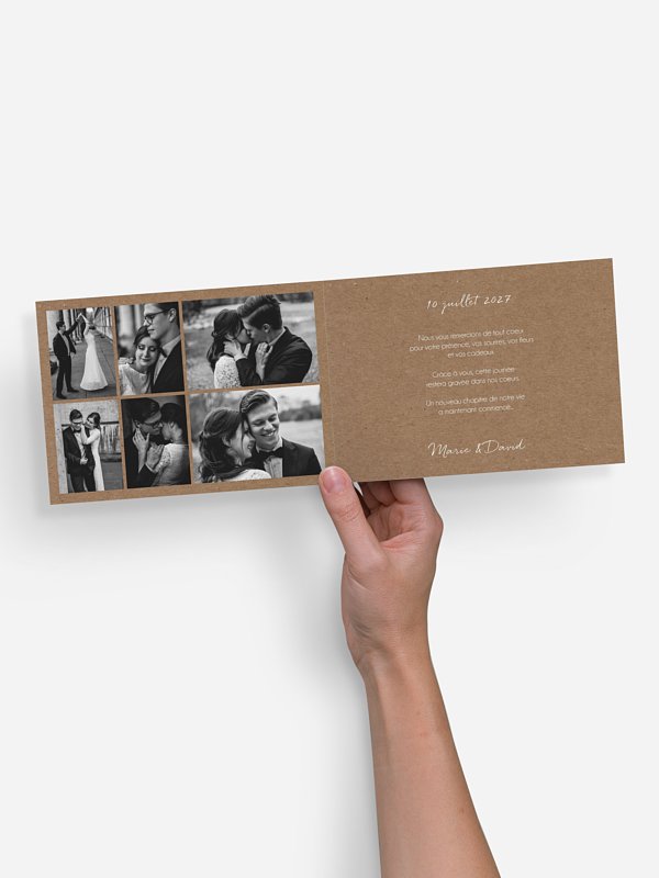 Carte de remerciements Bonheur éternel