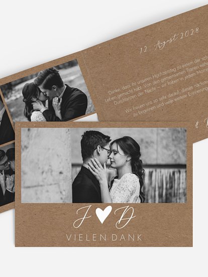 Dankeskarte Hochzeit Liebesglück
