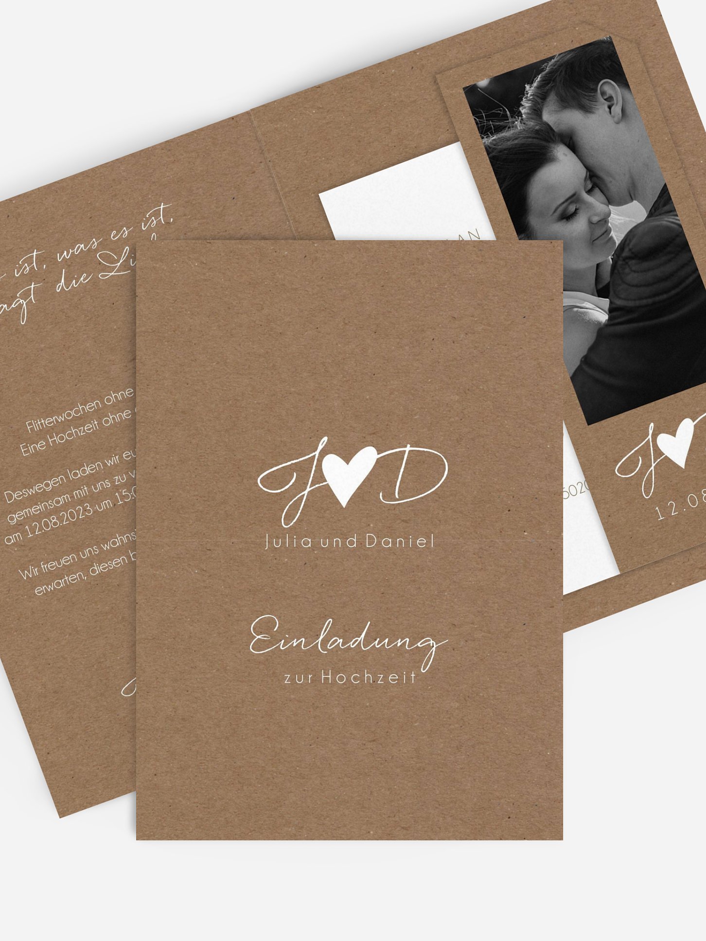 Hochzeitseinladung Liebesglück