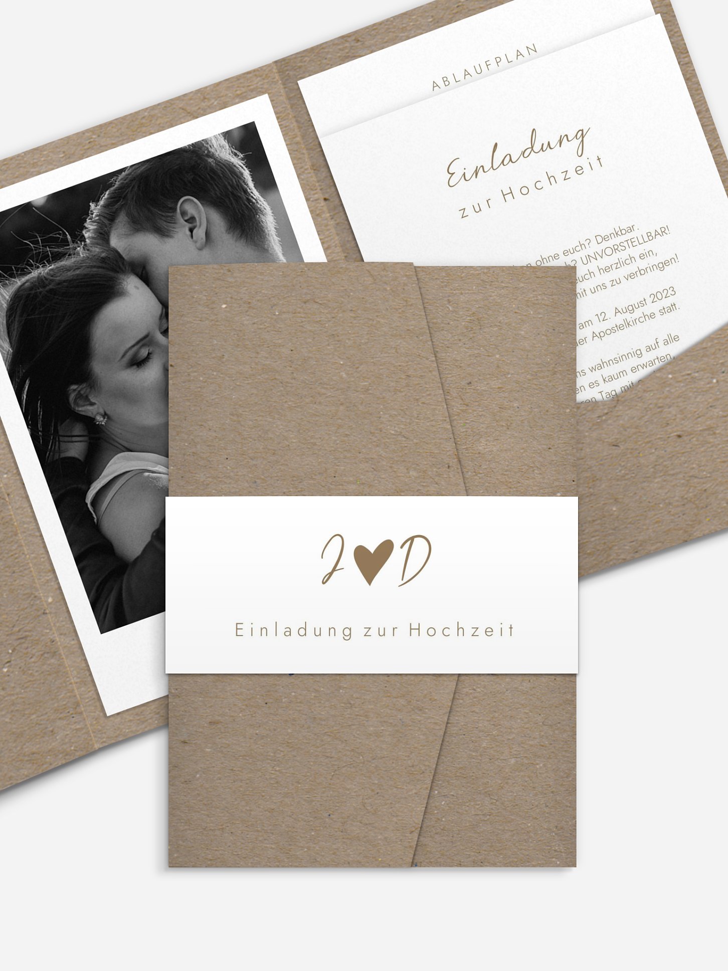 Hochzeitseinladung Liebesglück