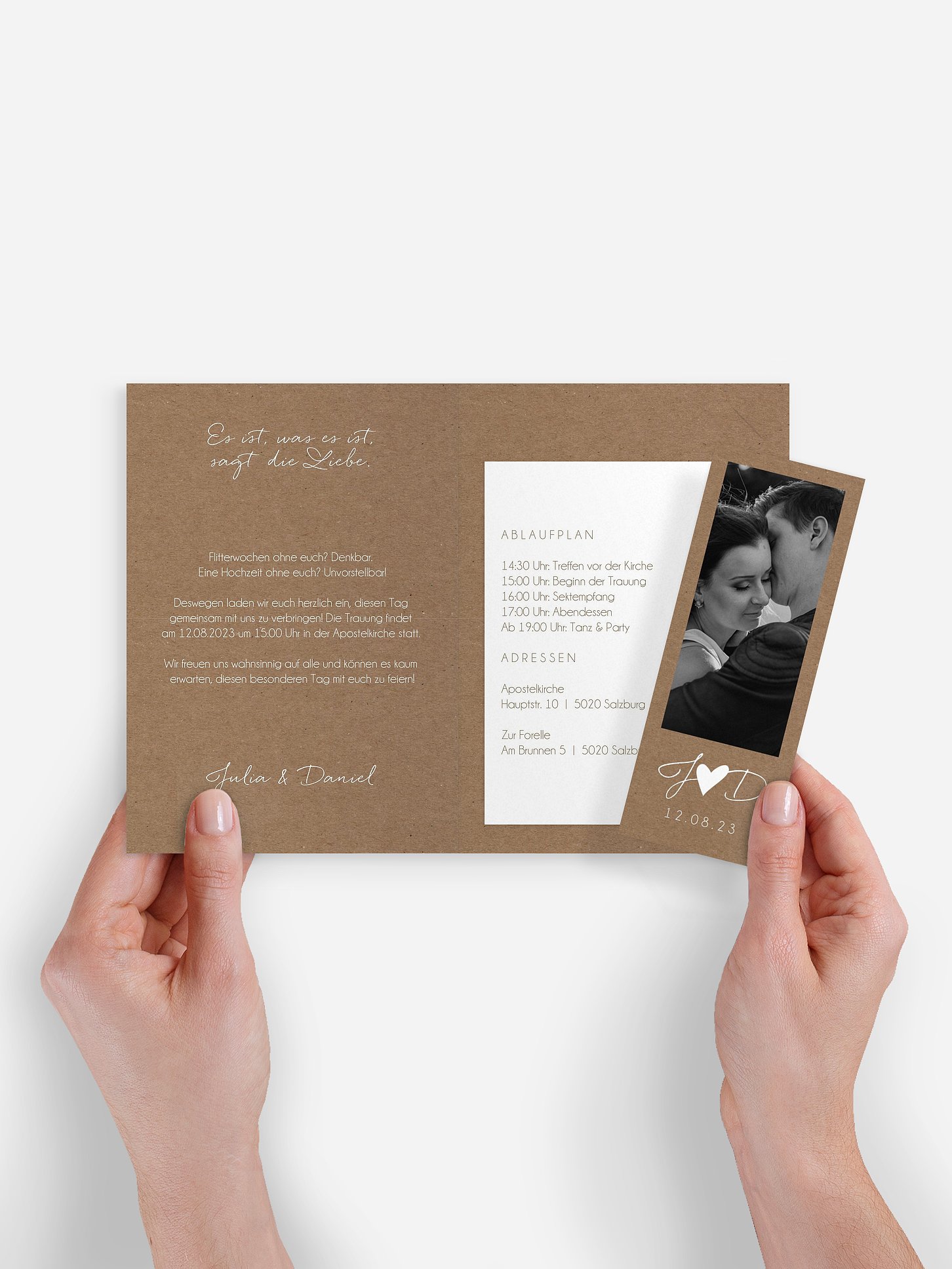 Hochzeitseinladung Liebesglück