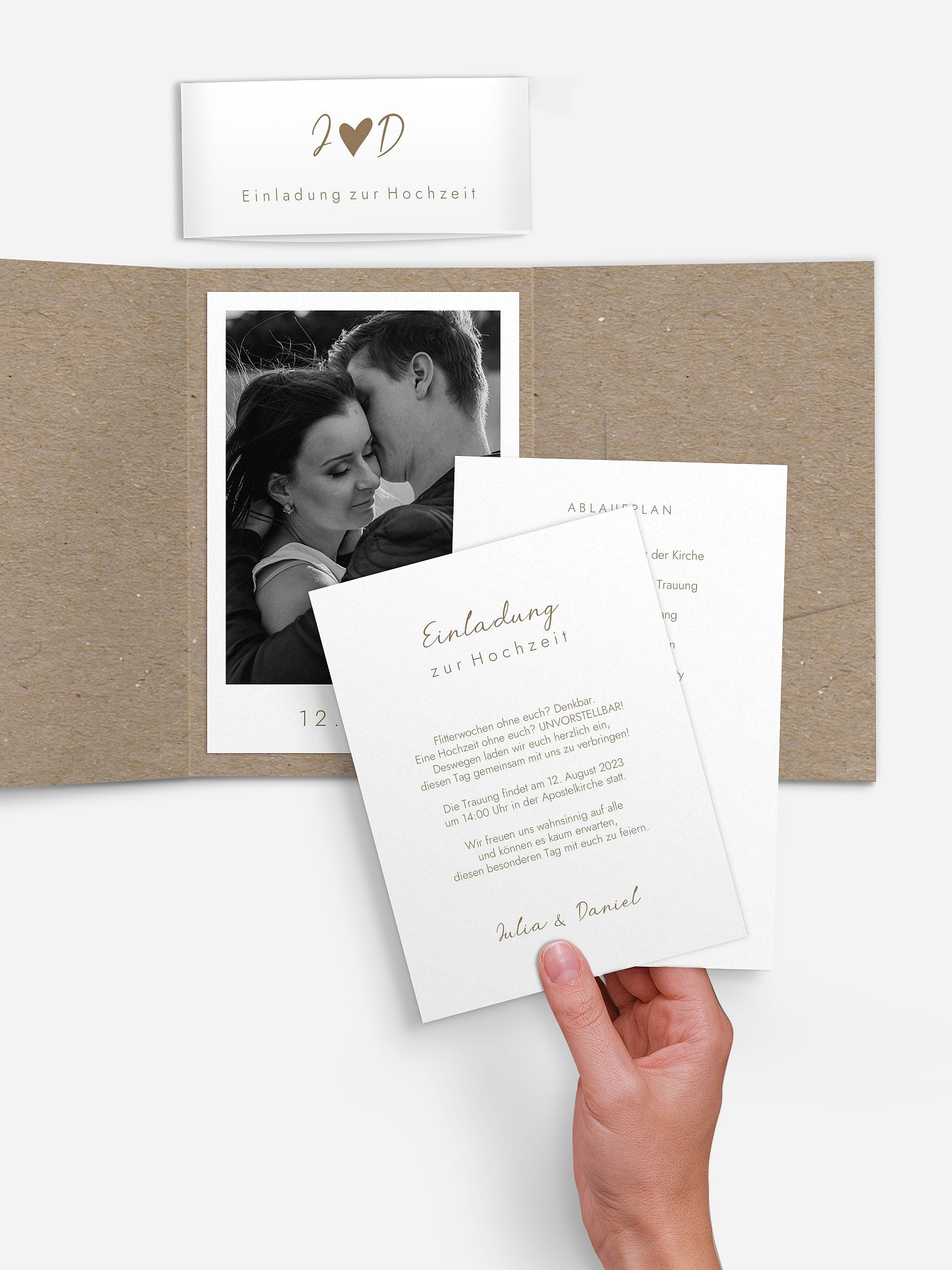 Hochzeitseinladung Liebesglück
