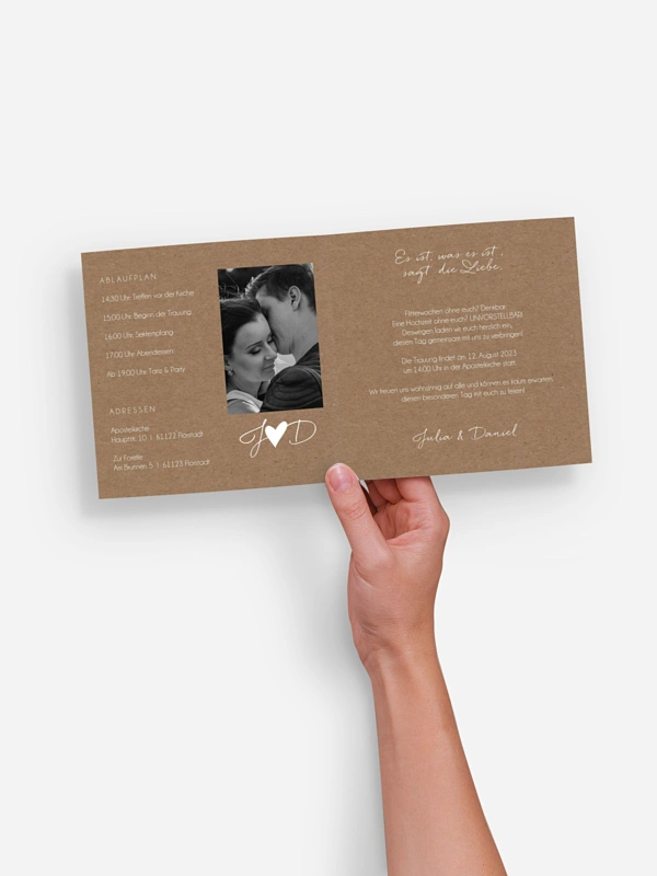 Hochzeitseinladung Liebesglück