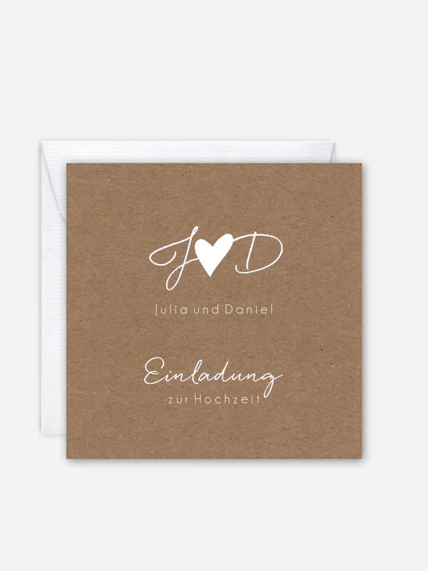 Hochzeitseinladung Liebesglück