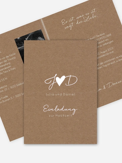 Hochzeitseinladung Liebesglück