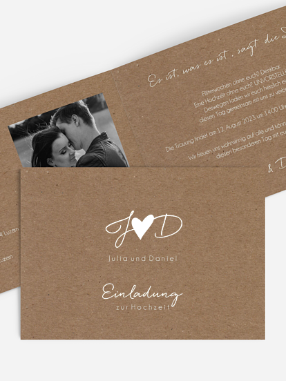 Hochzeitseinladung Liebesglück