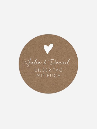 Geschenkaufkleber Hochzeit Liebesglück
