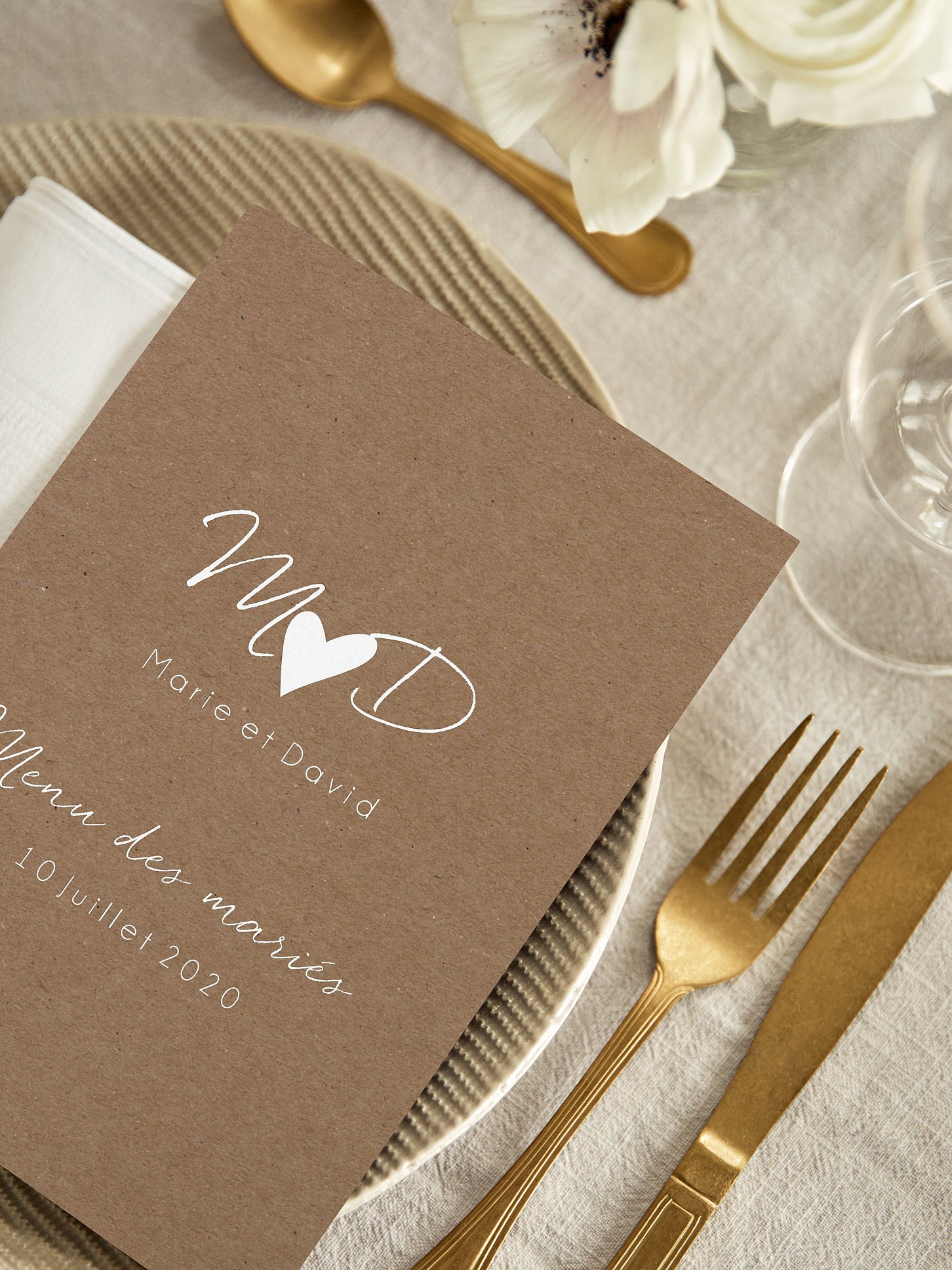 Menu mariage Bonheur éternel
