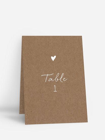 Numéro de table mariage Bonheur éternel