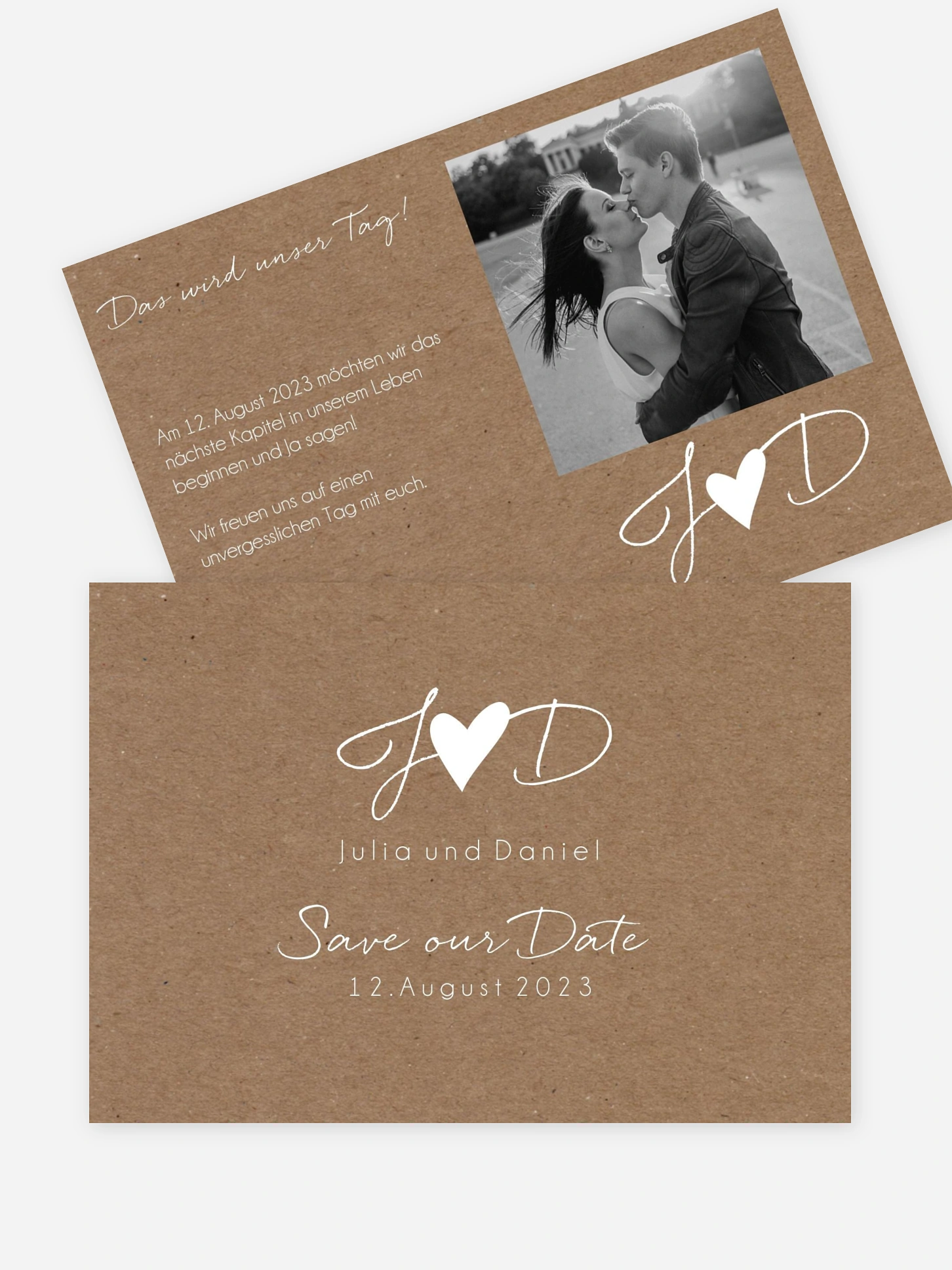 Save-the-Date Karte Liebesglück